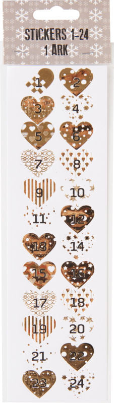 STICKERS 1-24 GULD FOIL 1 ARK
