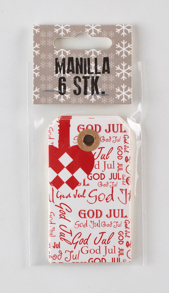 MANILLA HVID FLETTEHJERTE 6 STK