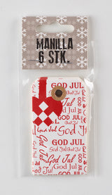 MANILLA HVID FLETTEHJERTE 6 STK