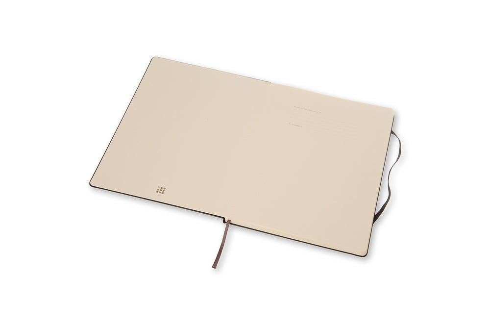 Notesbog Moleskine x-large sort m/192 linjerede ark hard