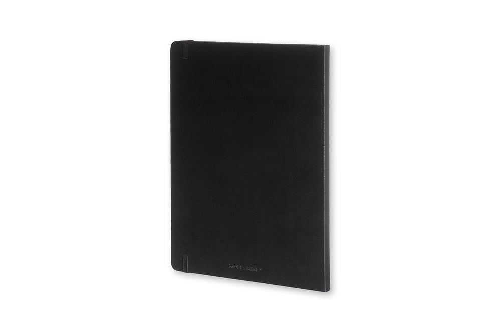 Notesbog Moleskine x-large sort m/192 linjerede ark hard