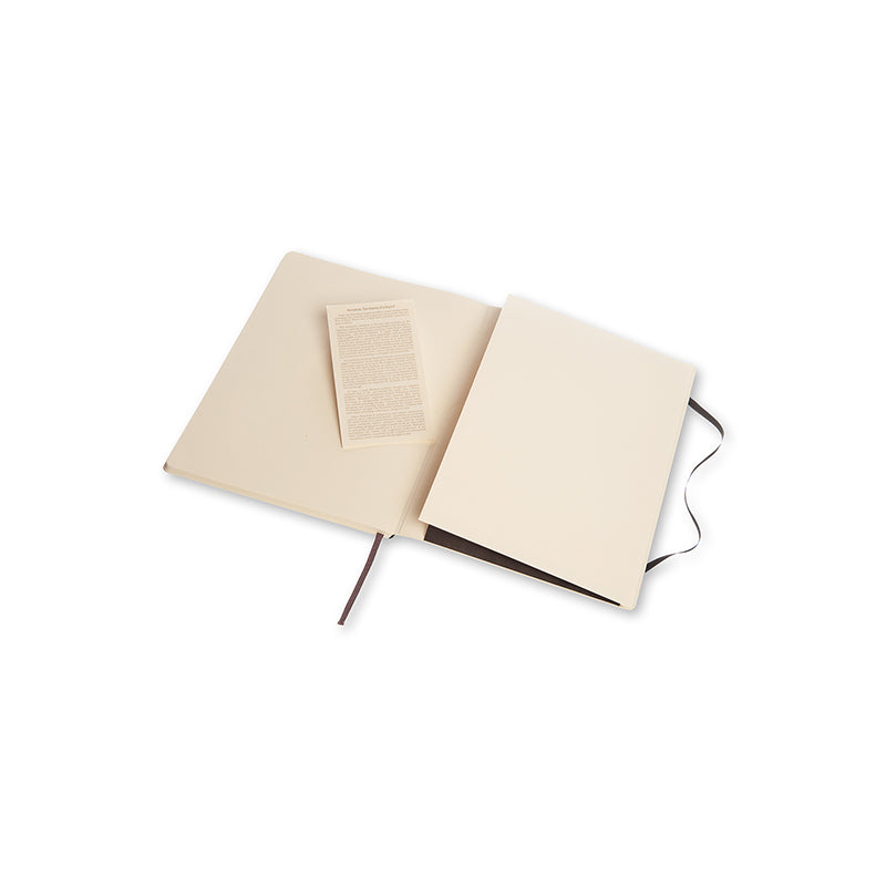 Notesbog Moleskine x-large sort m/192 prikket ark soft cover