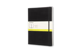 Notesbog Moleskine x-large sort m/192 blanke ark hard cover