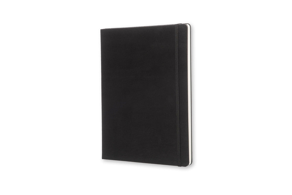 Notesbog Moleskine x-large sort m/192 blanke ark hard cover