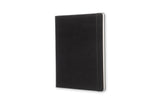 Notesbog Moleskine x-large sort m/192 blanke ark hard cover