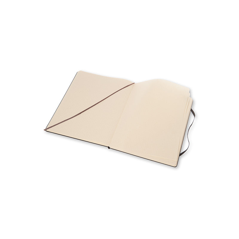 Notesbog Moleskine x-large sort m/192 prikket ark hard cover