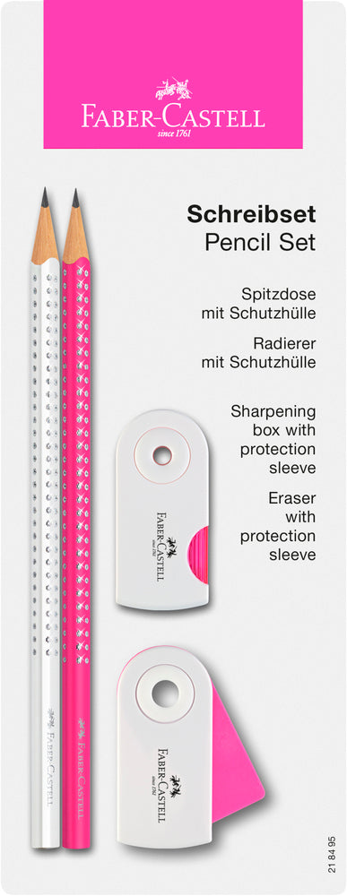 BLISTERSÆT Faber-Castell SPARKLE HVID/PINK