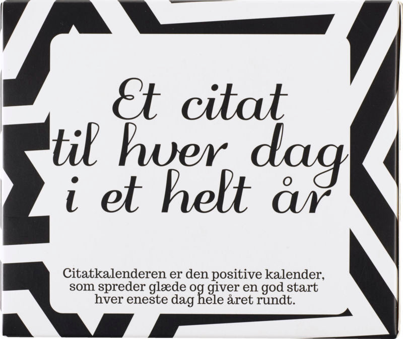 CITATKALENDER SORT/HVID 365 DAGE