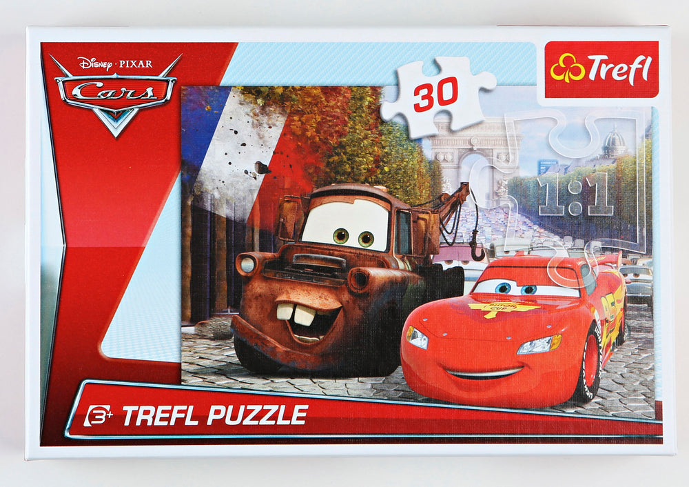 PUSLESPIL, CARS-MOTIV, 30 BRIKKER