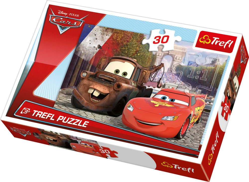 PUSLESPIL, CARS-MOTIV, 30 BRIKKER