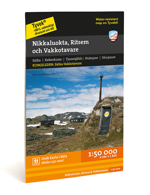 Kungsleden : Nikkaluokta, Ritsem och Vakkotavare 1:50.000