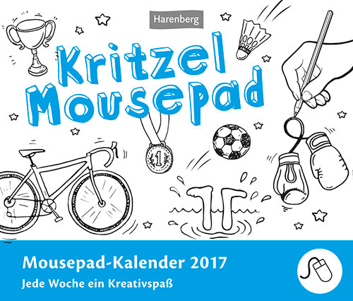 Kritzel - Doodle Mousepad Kalender 2017