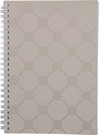 SPIRALHÆFTE A5 LINJERET CREME FOIL PAISLEY DOT