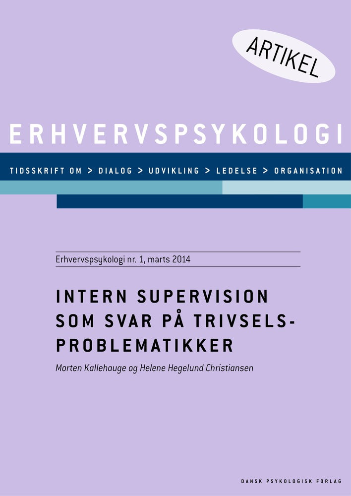 Intern supervision som svar på trivselsproblematikker