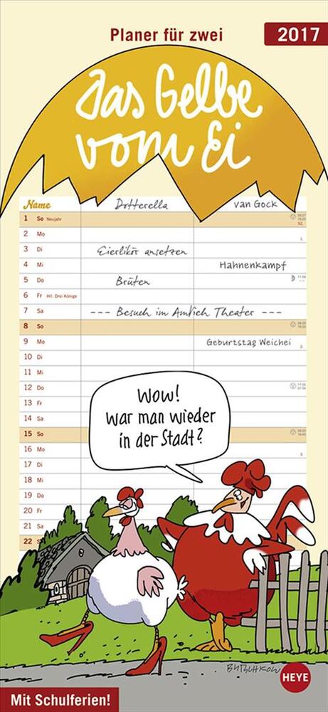 Butschkow Planer für 2 - Das Gelbe vom Ei 2017