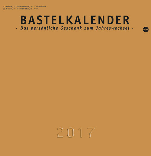 Bastelkalender 17 gold mittel 2017