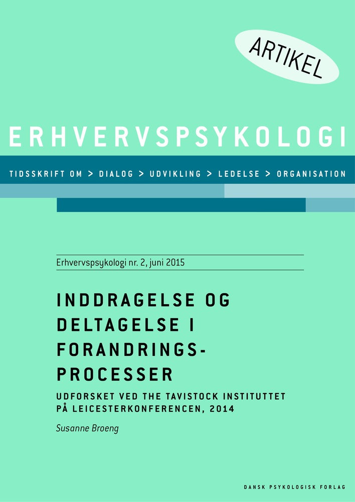 Inddragelse og deltagelse i forandringsprocesser
