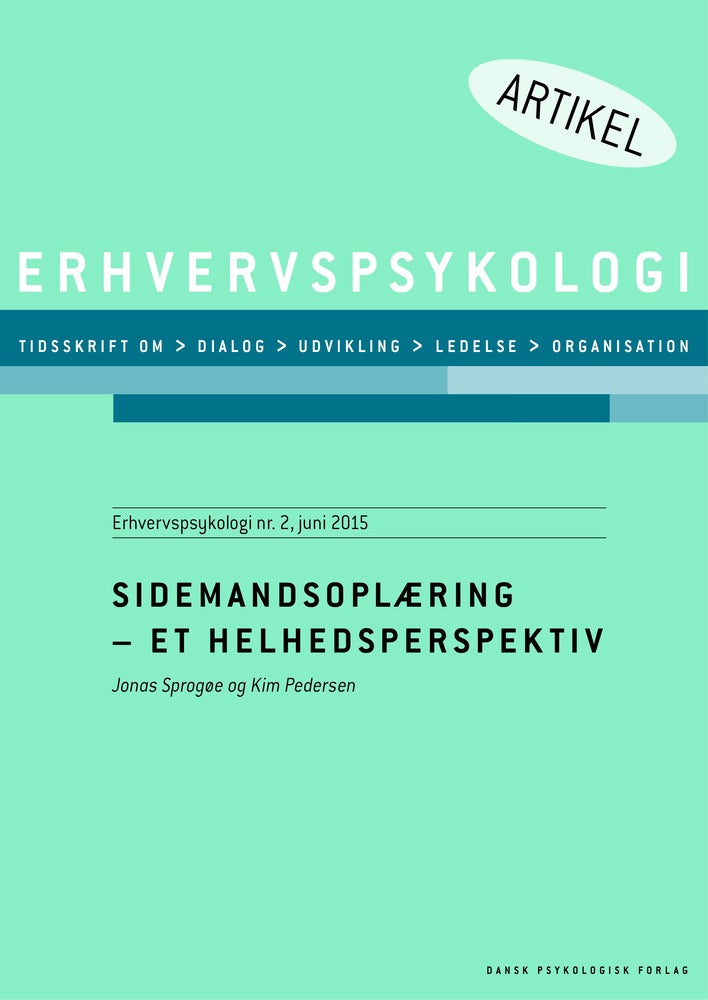 Sidemandsoplæring i et helhedsperspektiv