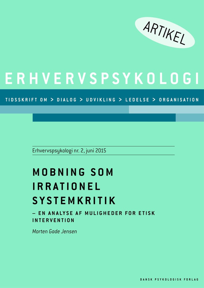 Mobning som irrationel systemkritik