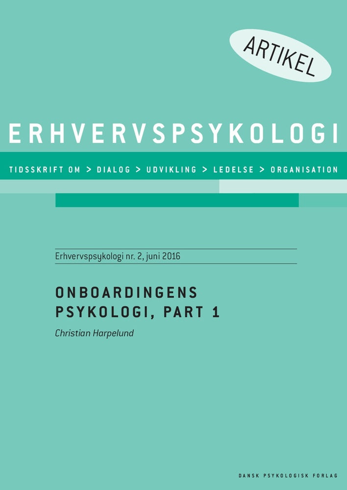 Onboardingens psykologi, part 1
