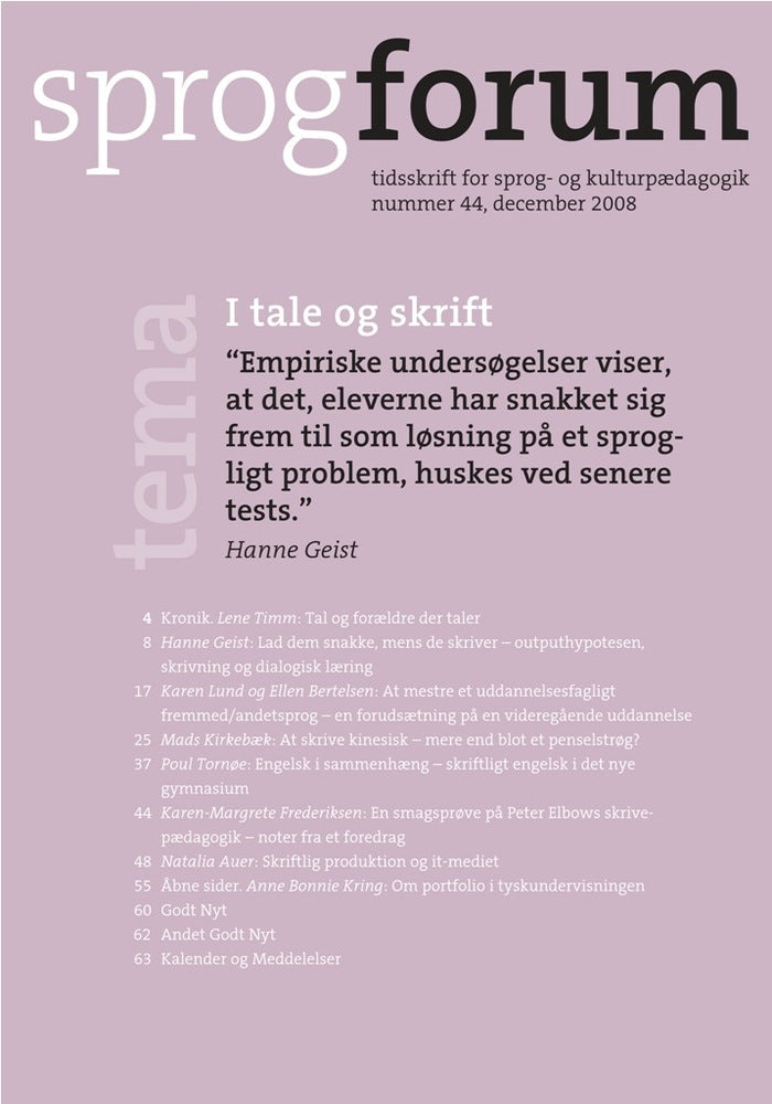 I tale og skrift