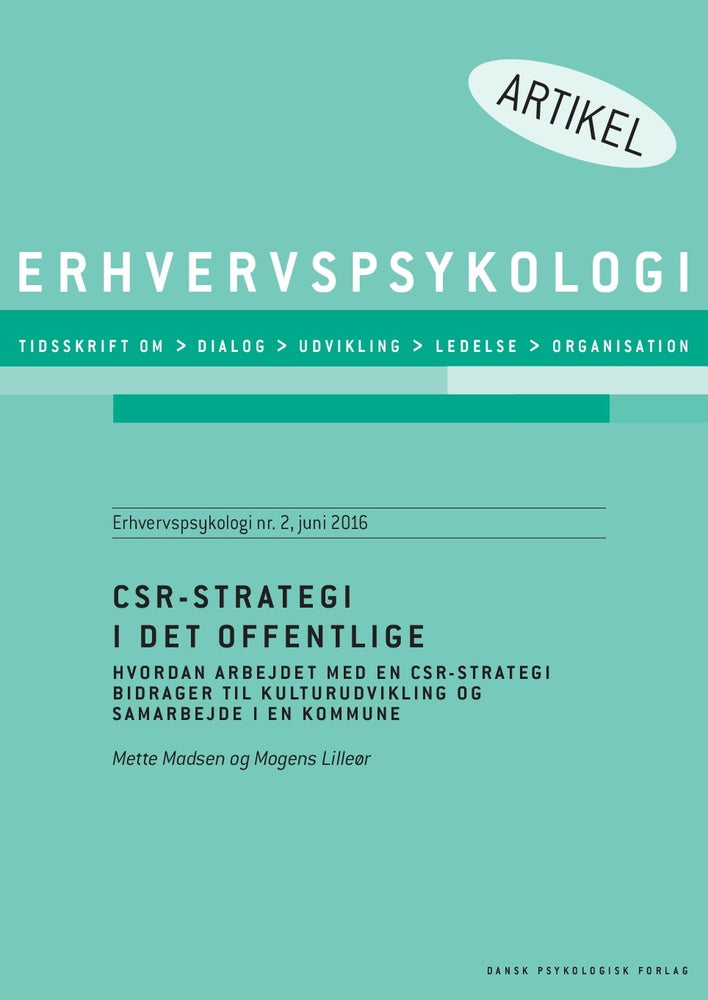 CSR-strategi i det offentlige