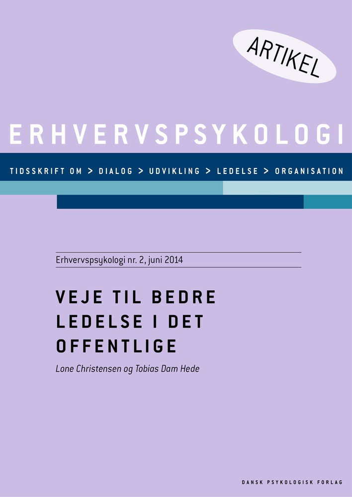 Veje til bedre ledelse i det offentlige