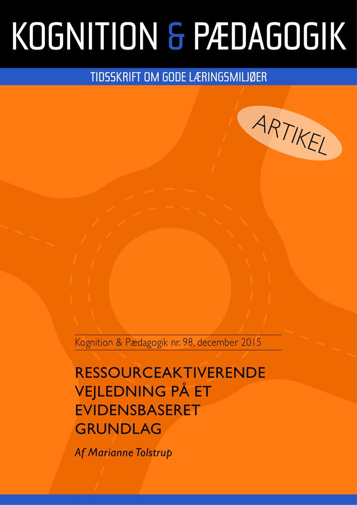 Ressourceaktiverende vejledning på et evidensbaseret grundlag