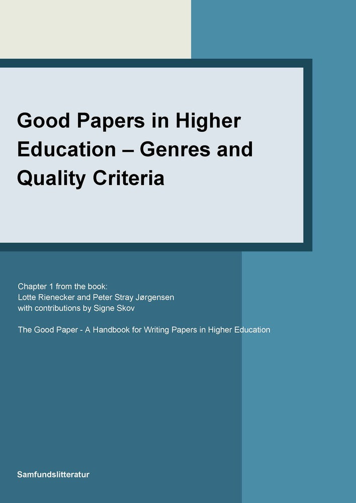 Good papers in higher education