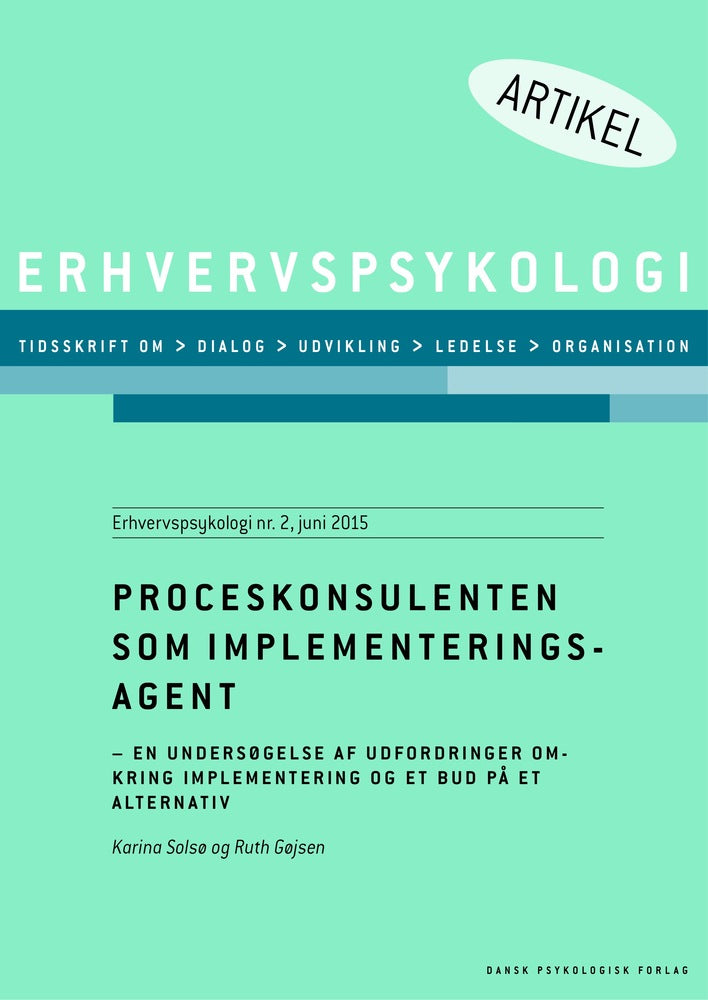 Proceskonsulenten som implementeringsagent
