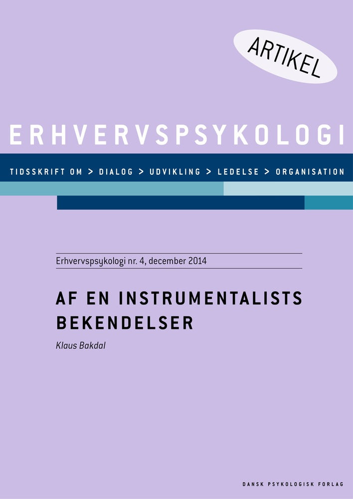 Af en instrumentalists bekendelser