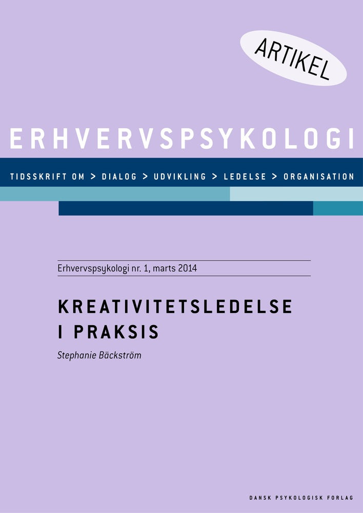 Kreativitetsledelse i praksis