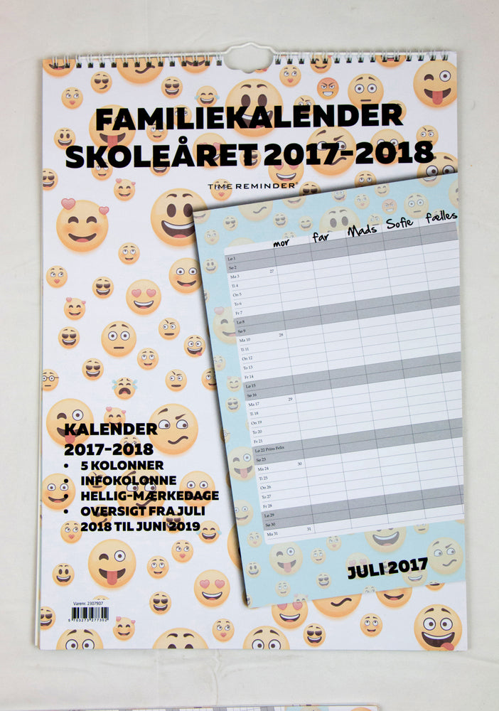 SKOLEFAMILIEKALENDER 2017/18 A3 SMILEY