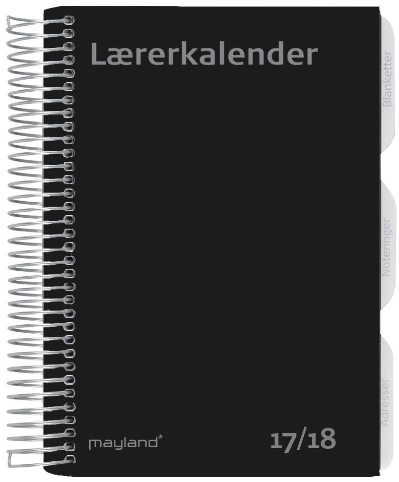 LÆRERKALENDER 17/18 MAYLAND SORT A5 UGE