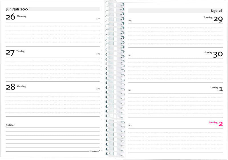 STUDIEKALENDER 17/18 MAYLAND A6 SORT PP UGE