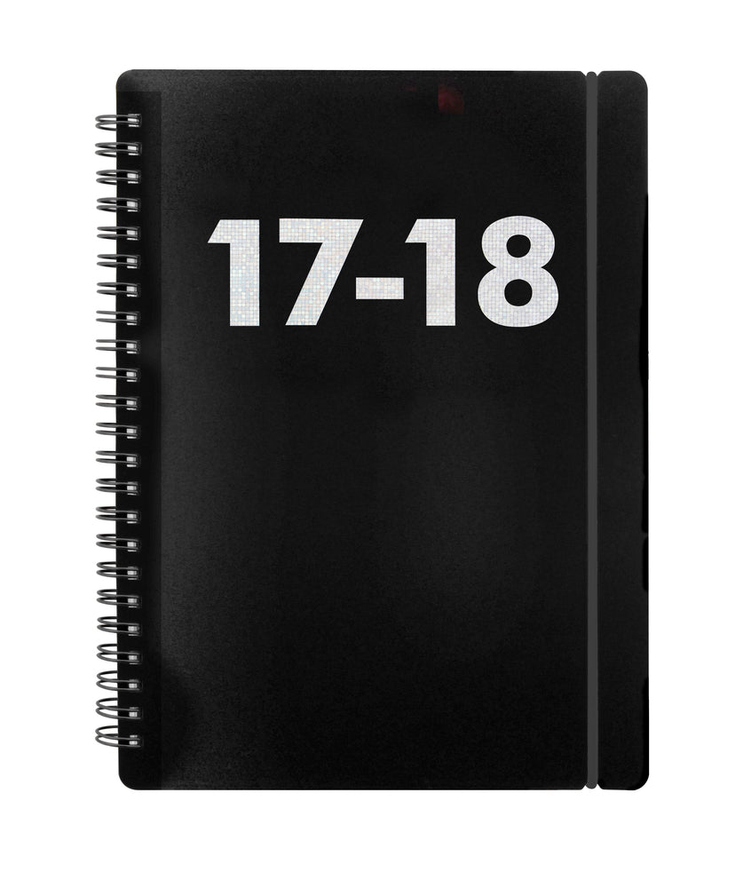 KALENDER 17/18 LETTS BLACK A6 DAG ASS.