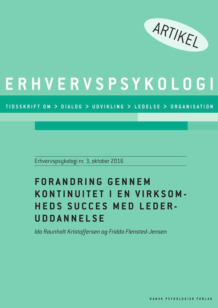 Forandring gennem kontinuitet i en virksomheds succes med lederuddannelse