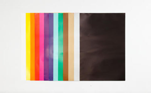 Glanspapir 24x32cm 80g (50 ark i assorteret farver)