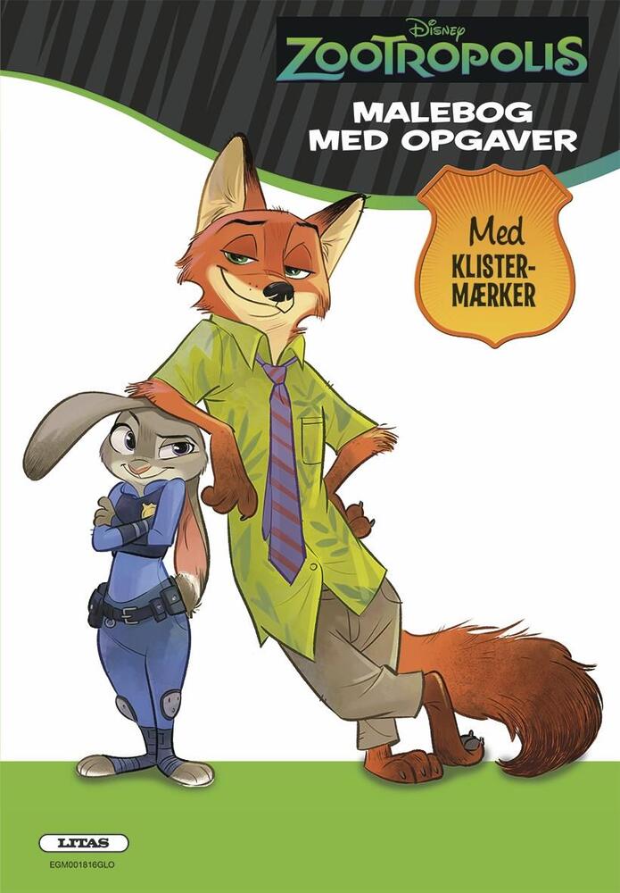 Malebog med opgaver: Zootropolis