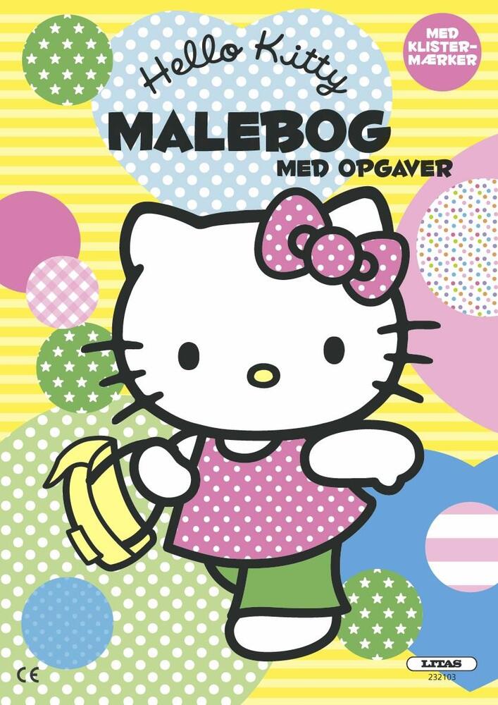 Malebog med opgaver: Hello Kitty