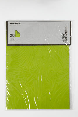 PAPIR MØRK GRØN/LIME A4 100G 20 ARK