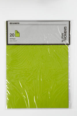 PAPIR MØRK GRØN/LIME A4 100G 20 ARK