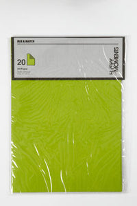 PAPIR MØRK GRØN/LIME A4 100G 20 ARK