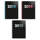 KALENDER 2018 LETTS BLACK A5 UGE ASS.