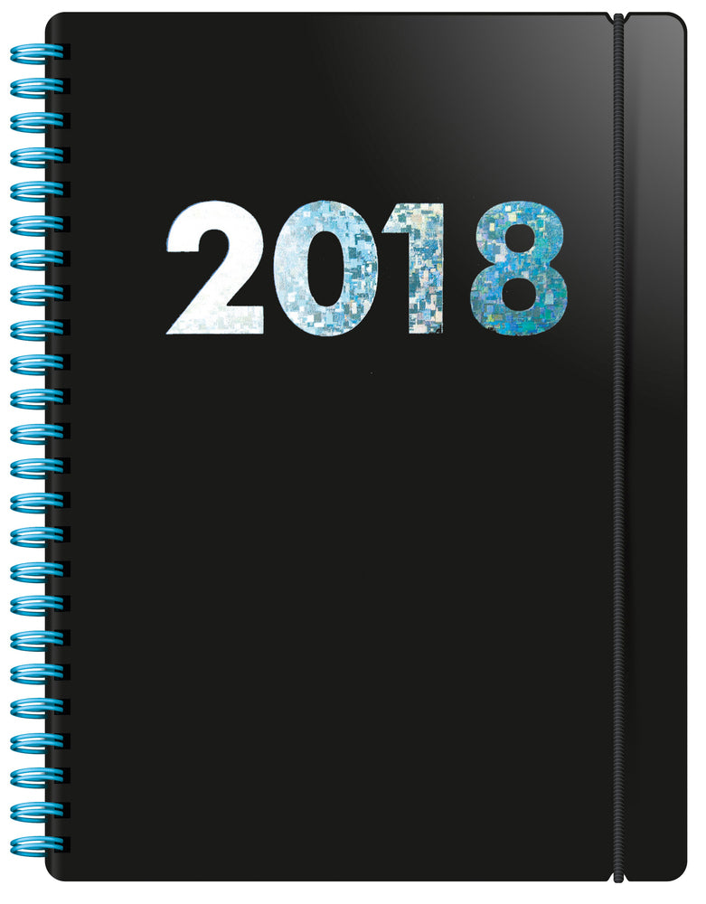 KALENDER 2018 LETTS BLACK A5 UGE ASS.