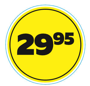 ETIKET 29,95 GUL Ø40MM /250 STK
