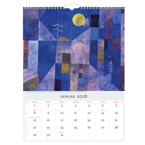 VÆGKALENDER KUNST  2018 MAYLAND