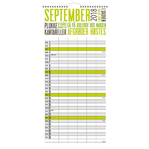 FAMILIEKALENDER TREND  2018 MAYLAND