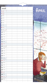 FAMILIE ÅRSKALENDER 5 KOLONNER, 2018 MAYLAND