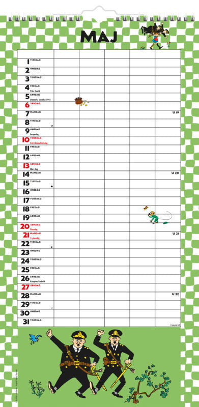 FAMILIEKALENDER PIPPI LANGSTRØMPE  2018 MAYLAND